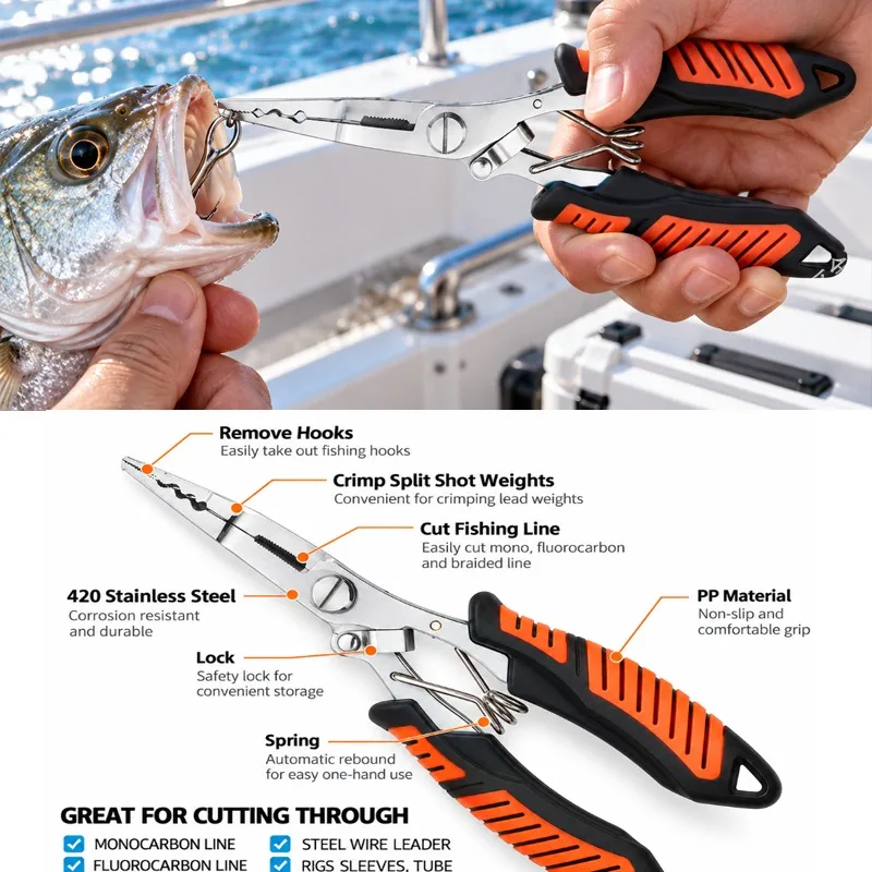 다용도 낚시용 플라이어 세트: 물고기 입을 잡는 도구, - Fishing Line Cutter 리뷰 및 가격